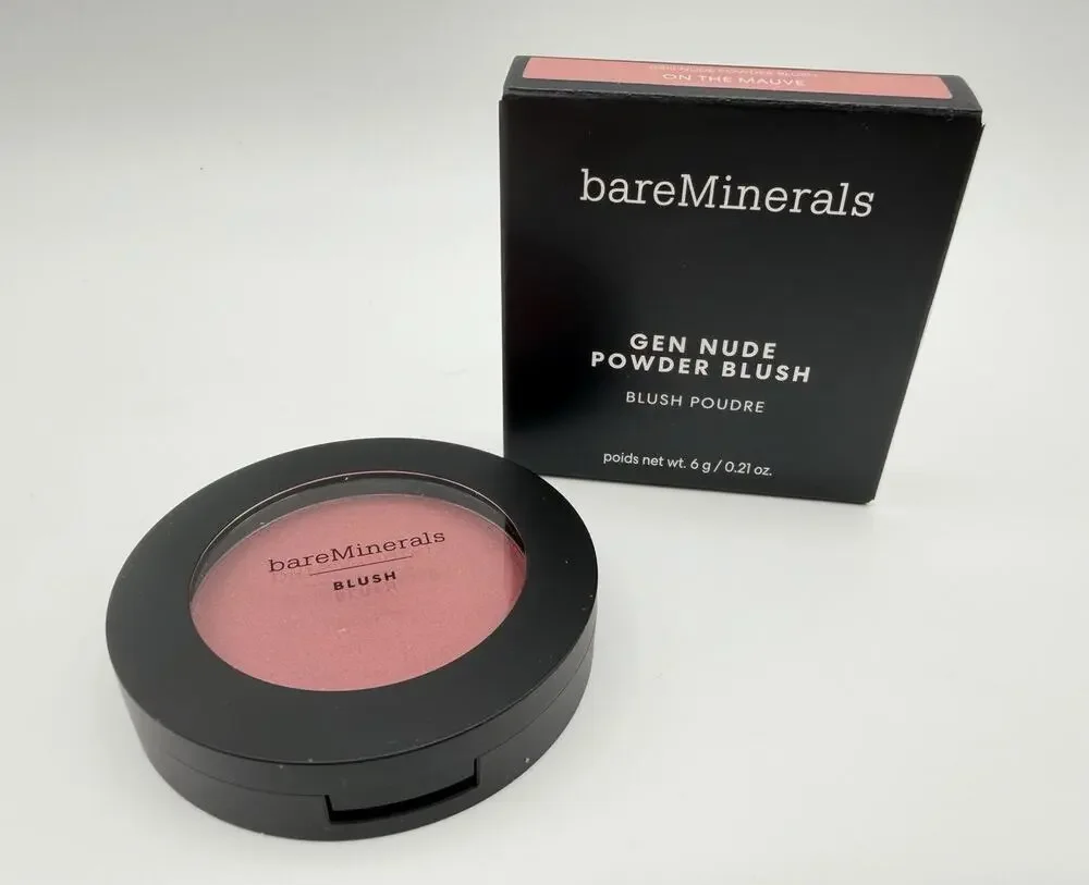 bareMinerals Gen Nude Powder Blush - ON THE MAUVE - Full Size - New In Box